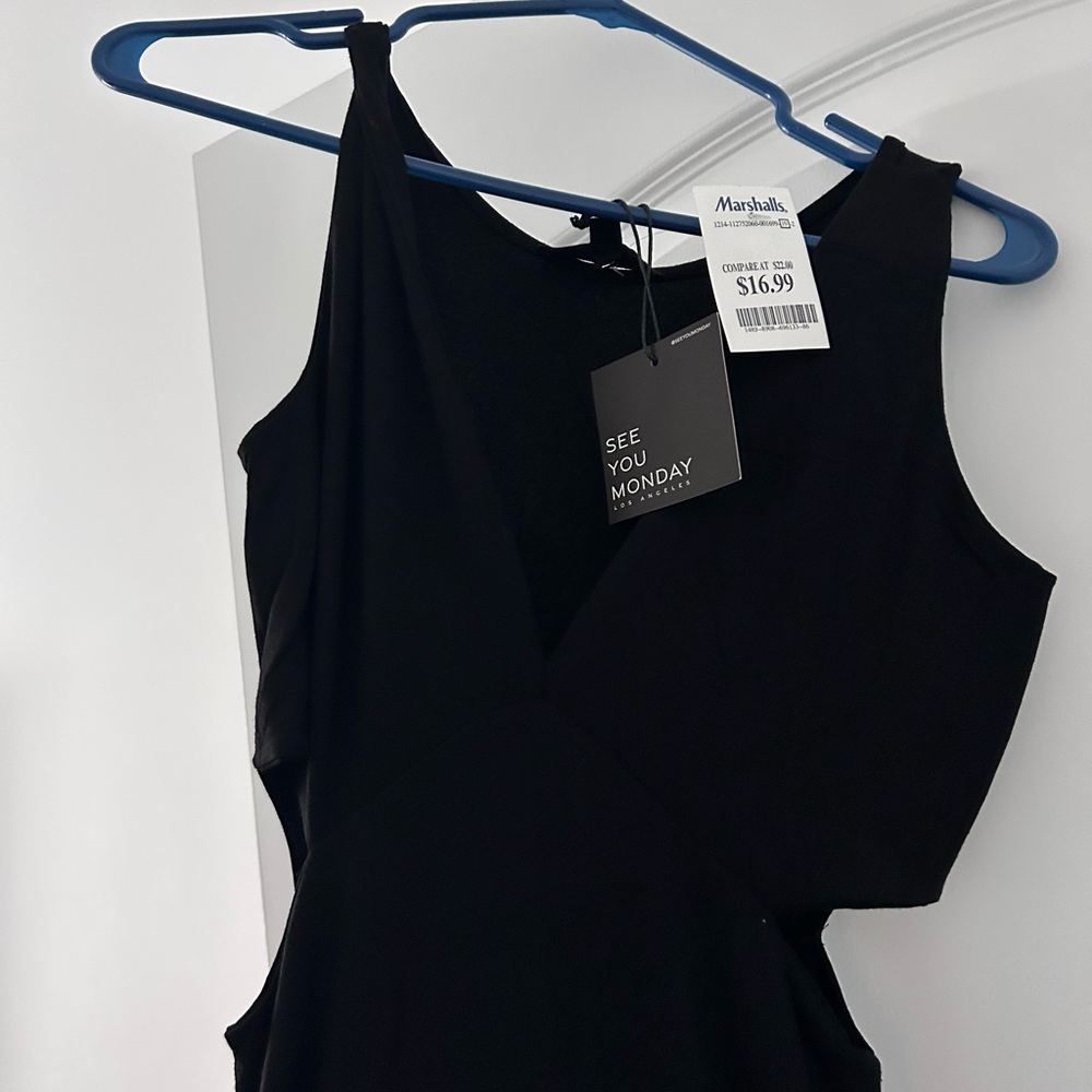 Marshalls Black One Shoulder Bodycon Cocktail Dress
